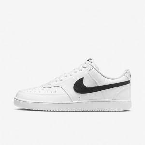 Nike Court Vision Low Next Nature Muške Tenisice Bijele Crne | NK682HXA