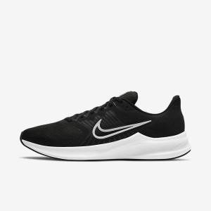 Nike Downshifter 11 Road Muške Tenisice Za Trčanje Crne Tamno Sive Bijele | NK658EOW