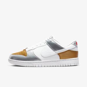 Nike Dunk Low SE Ženske Tenisice Zlatne Srebrne Crvene Bijele | NK648WXA