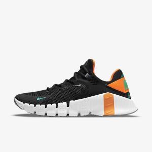 Nike Free Metcon 4 Muške Tenisice Za Trening Crne Narančaste Bijele Tirkizne | NK702EXR