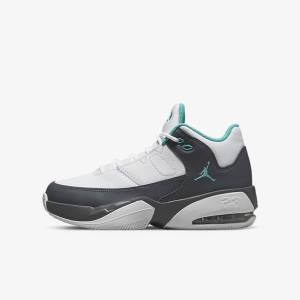 Nike Jordan Max Aura 3 Older Dječje Jordan Tenisice Bijele Sive Tirkizne | NK038DSY