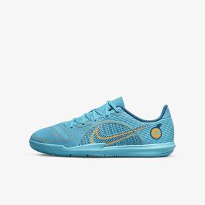 Nike Jr. Mercurial Vapor 14 Academy IC Older Indoor Court Dječje Tenisice Za Nogomet Plave Narančaste | NK601DES