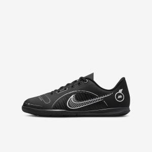 Nike Jr. Mercurial Vapor 14 Club IC Older Indoor Court Dječje Tenisice Za Nogomet Crne Sive Metalne Srebrne | NK153IZO