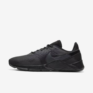 Nike Legend Essential 2 Muške Tenisice Za Trening Crne Tamno Sive | NK802GKF