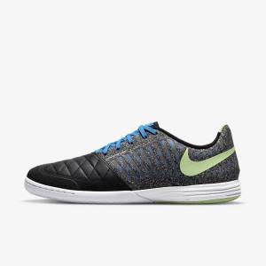 Nike Lunar Gato II IC Indoor Court Muške Tenisice Za Nogomet Crne Svijetlo Plave Svijetlo Zelene | NK630WFI