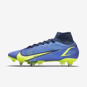 Nike Mercurial Superfly 8 Elite SG-Pro AC Soft-Ground Ženske Tenisice Za Nogomet Plave | NK425KAH