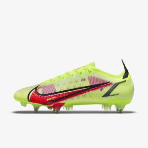 Nike Mercurial Vapor 14 Elite SG-Pro AC Soft-Ground Muške Tenisice Za Nogomet Crne Svijetlo Crvene | NK201VAY