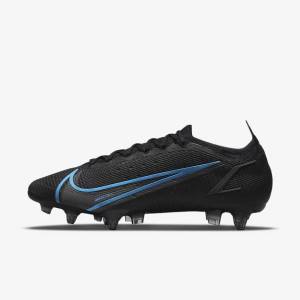 Nike Mercurial Vapor 14 Elite SG-Pro AC Soft-Ground Ženske Tenisice Za Nogomet Crne Sive | NK312VIR