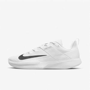 Nike NikeCourt Vapor Lite Hard Court Muške Tenisice Za Tenis Bijele Crne | NK710QEK