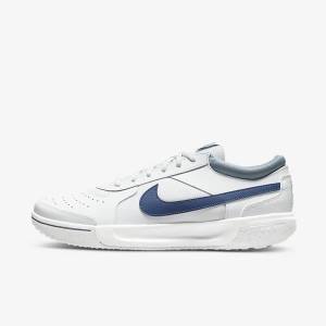 Nike NikeCourt Zoom Lite 3 Hard Court Muške Tenisice Za Tenis Bijele Tamnoplave | NK258SIK