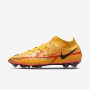 Nike Phantom GT2 Dynamic Fit Elite FG Firm-Ground Muške Tenisice Za Nogomet Narančaste Svijetlo Crvene Crne | NK841VPW