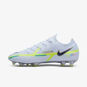 Nike Phantom GT2 Elite FG Firm-Ground Muške Tenisice Za Nogomet Sive Svijetlo Plave | NK287CTI