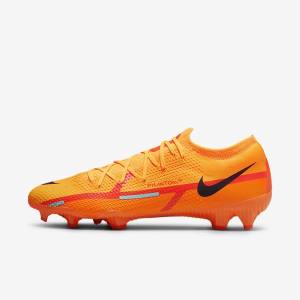 Nike Phantom GT2 Pro FG Firm-Ground Ženske Tenisice Za Nogomet Narančaste Svijetlo Crvene Crne | NK178VDP