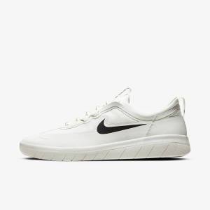 Nike SB Nyjah Free 2 Ženske Skate Tenisice Bijele Crne | NK719QAS