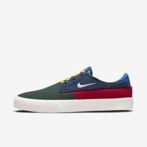 Nike SB Shane Muške Skate Tenisice Zelene Crvene Tamnoplave | NK964SMZ