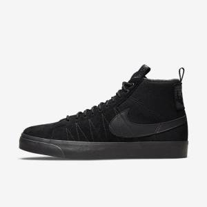 Nike SB Zoom Blazer Mid Premium Muške Skate Tenisice Crne Tamno Sive | NK421EYL