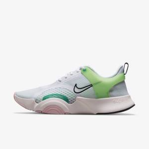 Nike SuperRep Go 2 Ženske Tenisice Za Trening Bijele Zelene Svijetlo Roze Crne | NK097QIG