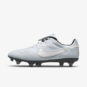 Nike The Premier 3 SG-PRO Anti-Clog Traction Soft-Ground Muške Tenisice Za Nogomet Platine Crne Metalne Zlatne Bijele | NK074IFZ