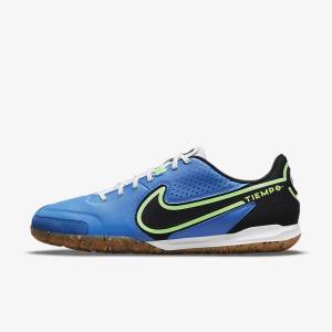 Nike Tiempo Legend 9 Academy IC Indoor-Court Ženske Tenisice Za Nogomet Svijetlo Plave Svijetlo Zelene Smeđe Crne | NK503WIS