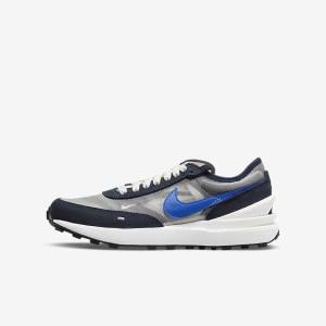 Nike Waffle One Older Dječje Tenisice Tamno Obsidijanske Crne Kraljevska Plava | NK846RUI